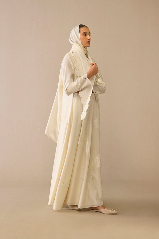 Silk Sultana Scarf – Ivory