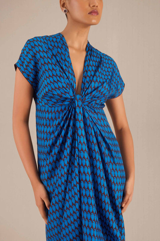 Silk Diah Dress – Blue