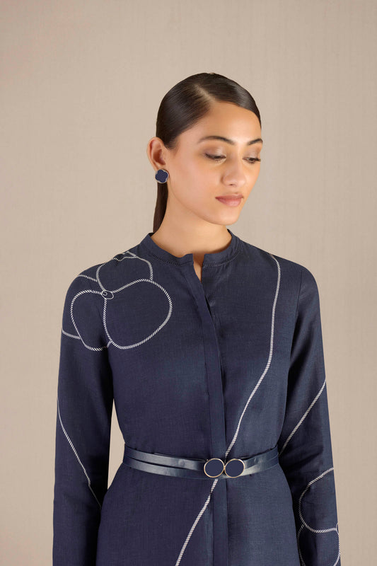Linen Savana Dress – Blue