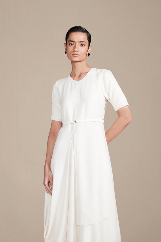 Wool Raysa Dress – Ivory