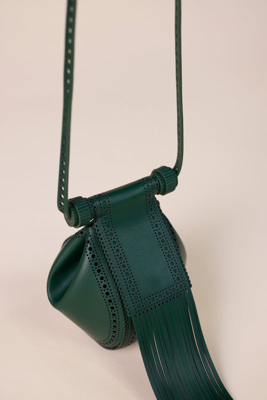  Faux Leather Zimri Bag – Green