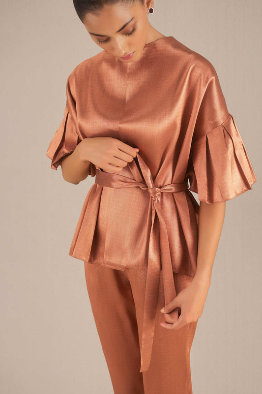 Brocade Zeina Cape Set – Metallics