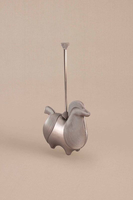 Faux Leather Raahi Top Handle Bag – Metallics