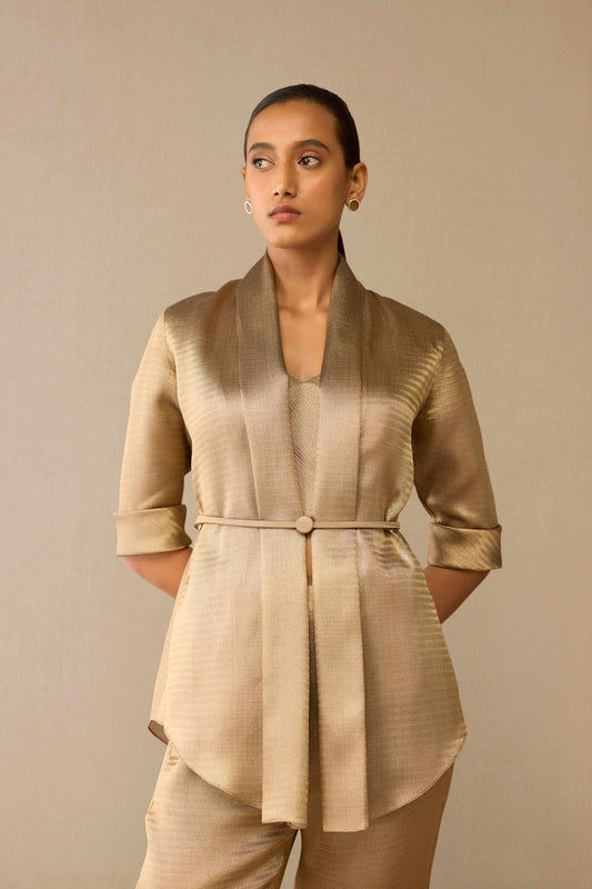 Brocade Idalia Cape Set – Metallics