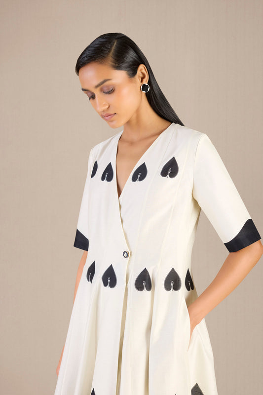 Chanderi Azah Dress – Ivory