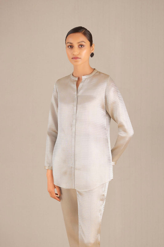 Brocade Nuran Shirt Set – Metallics