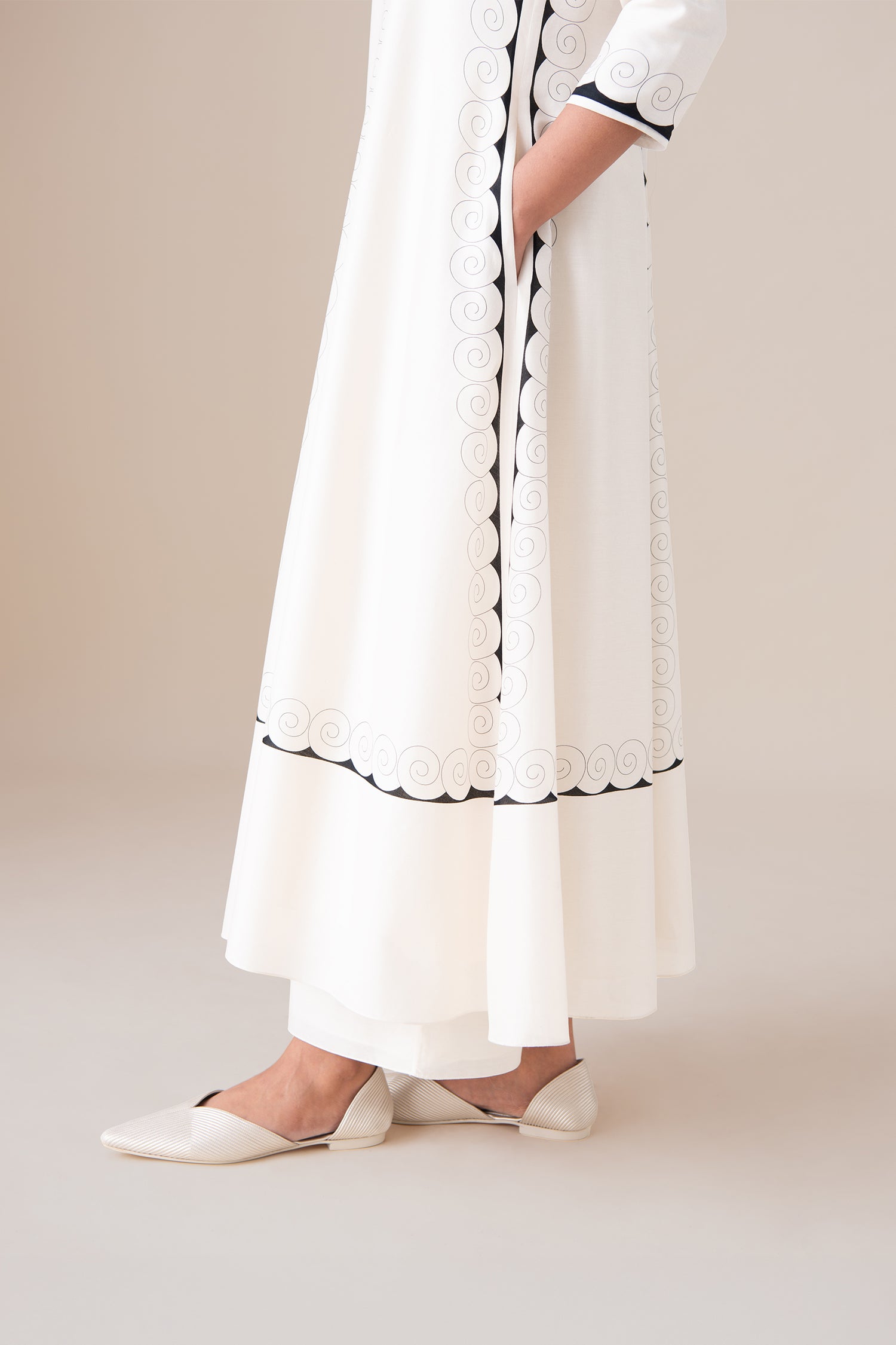  Chanderi Meher Kurta Set – Ivory