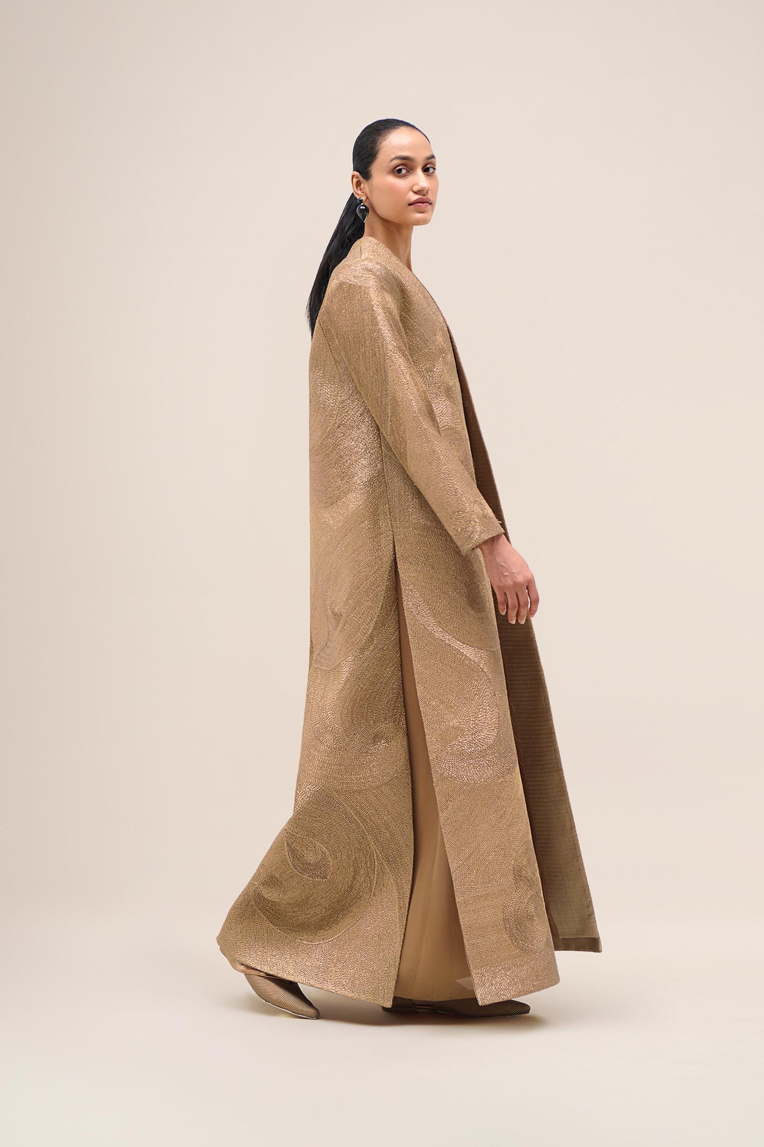  Cotton Zulfa Abaya Set – Metallics