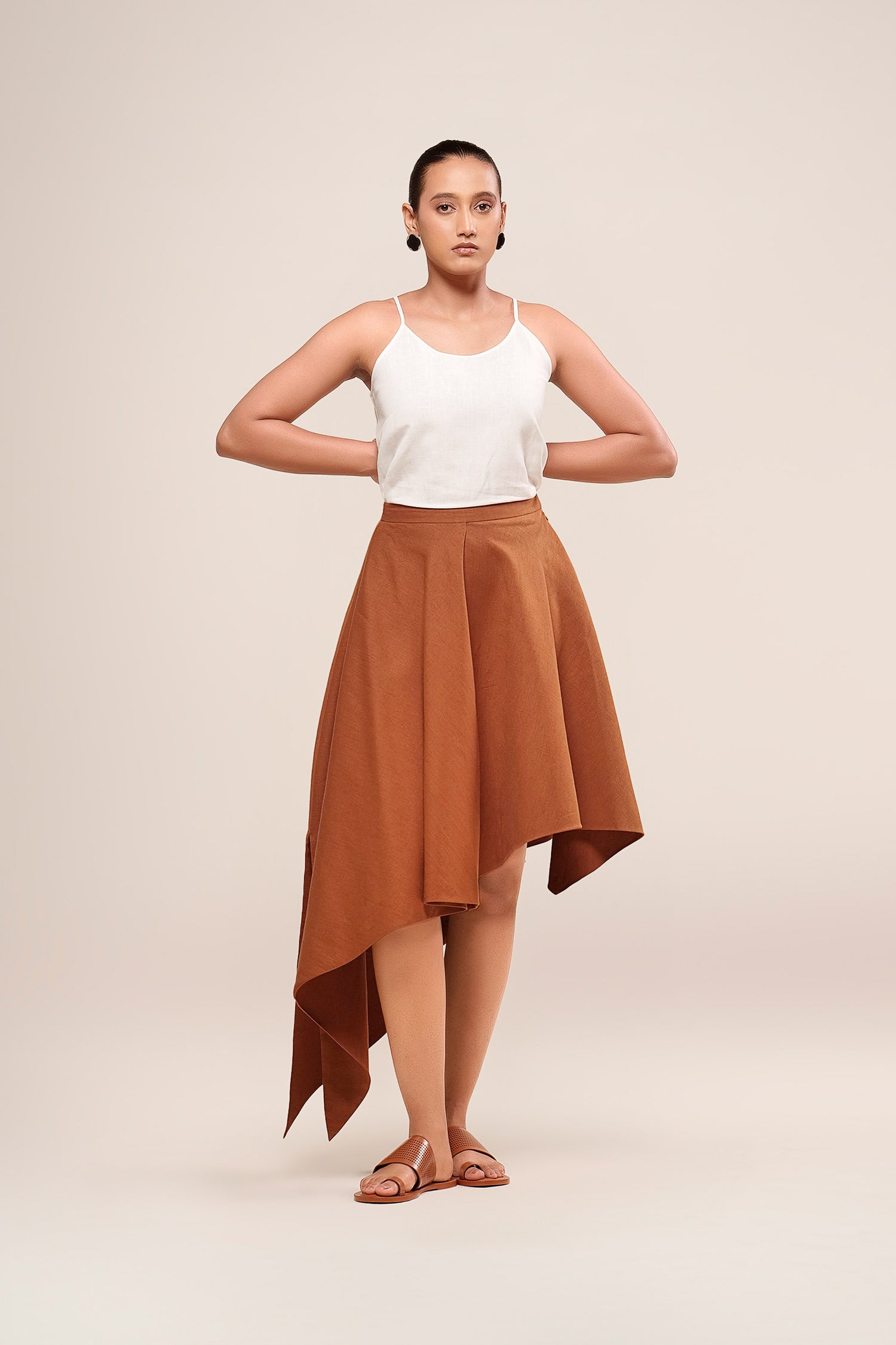  Linen Noa Skirt – Beige