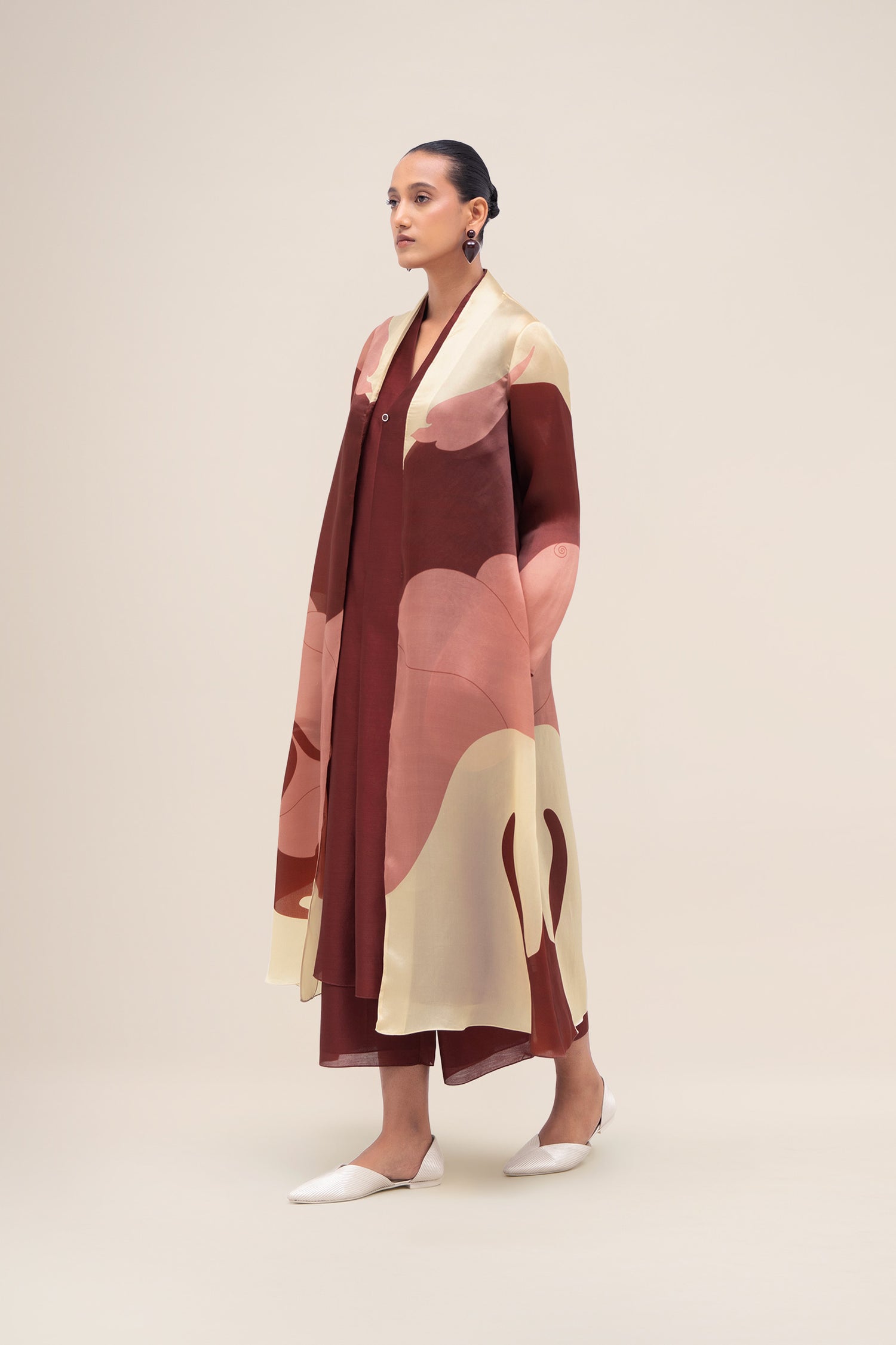  Silk Rinat Jacket Set – Red
