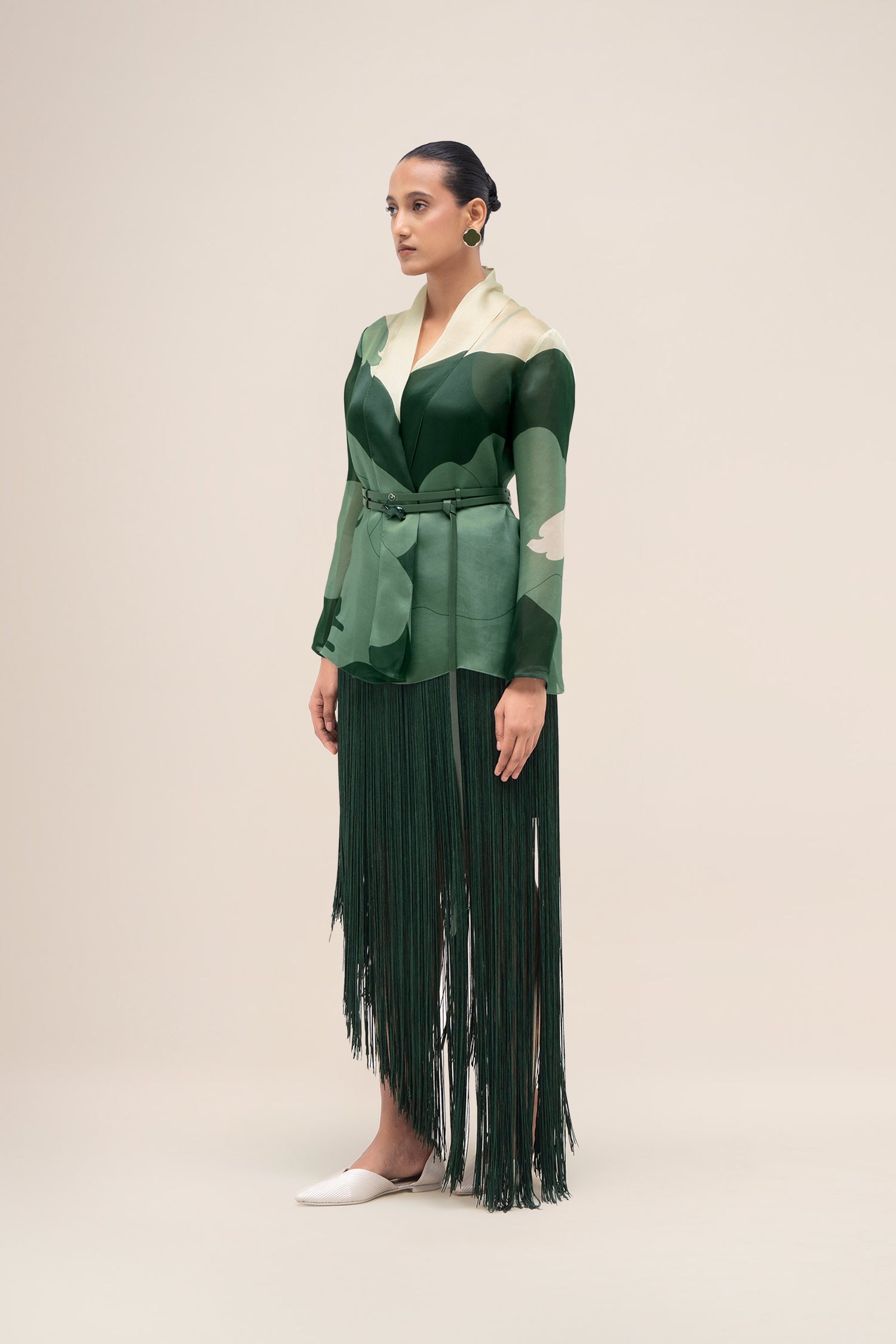  Organza Zohra Shirt – Green