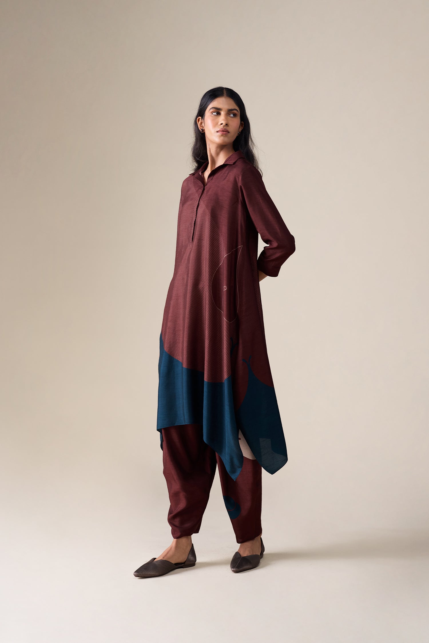  Silk Ohad Tunic Set – Red