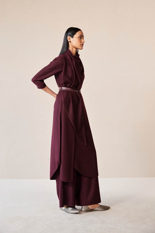 Wool Razan Tunic Set – Red