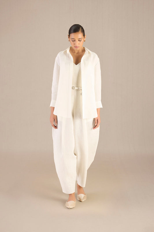 Linen Elizah Shirt Set – Ivory