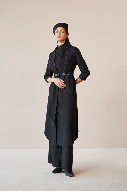 Wool Razan Tunic Set – Black
