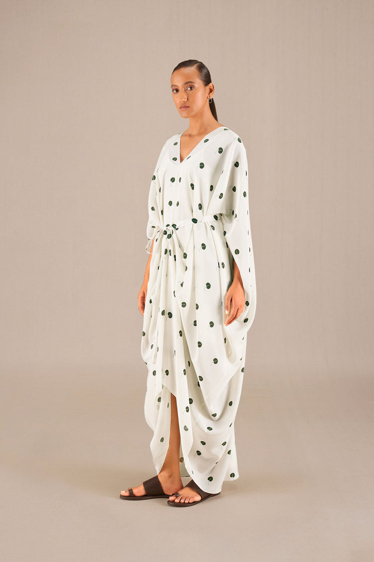 Aysha Kaftan Dress - Ivory