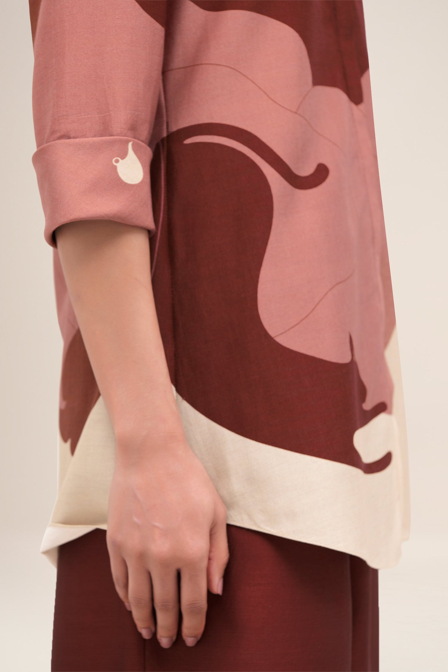  Chanderi Rania Shirt Set – Red