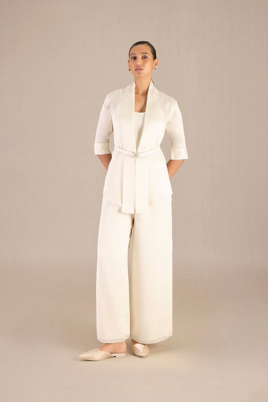 Organza Mana Throw Set – Ivory
