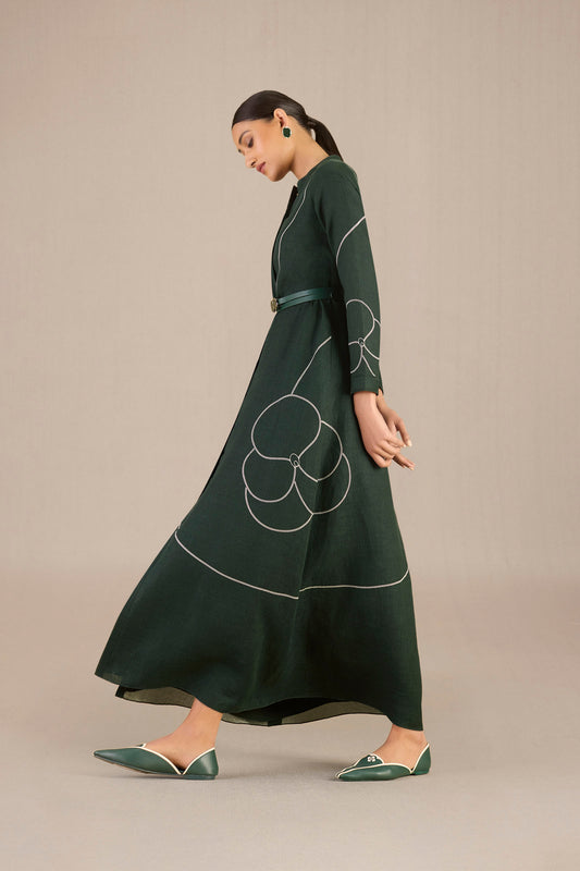 Linen Savana Dress – Green