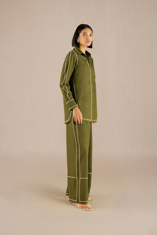 Khadi Meg Shirt Set – Green