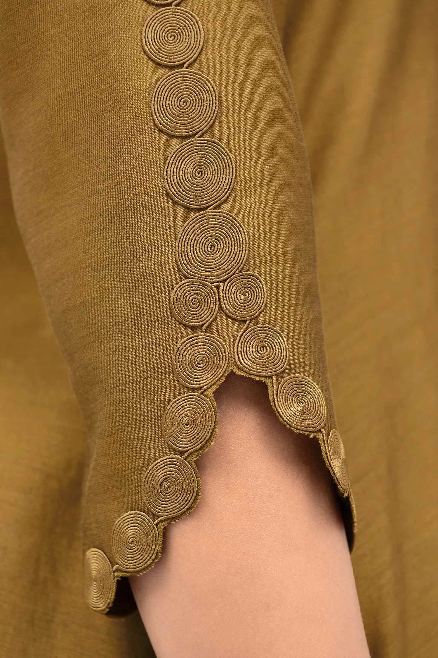  Chanderi Naghma Kurta Set – Green