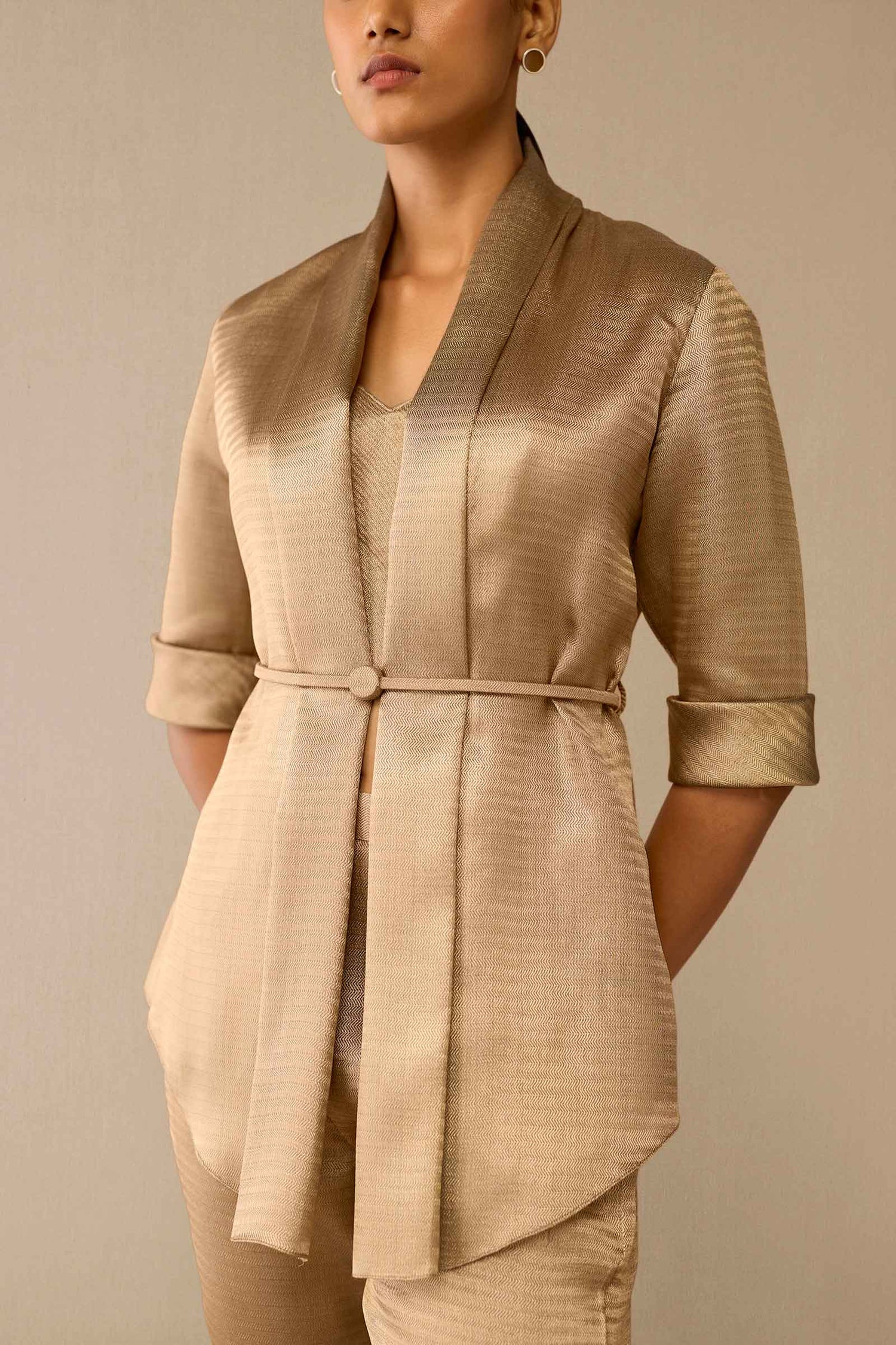  Brocade Idalia Cape Set – Metallics
