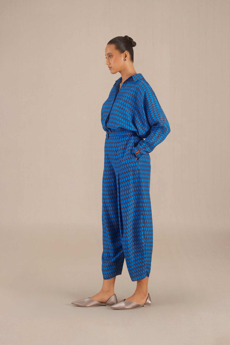 Anahat Shirt Set - Cobalt