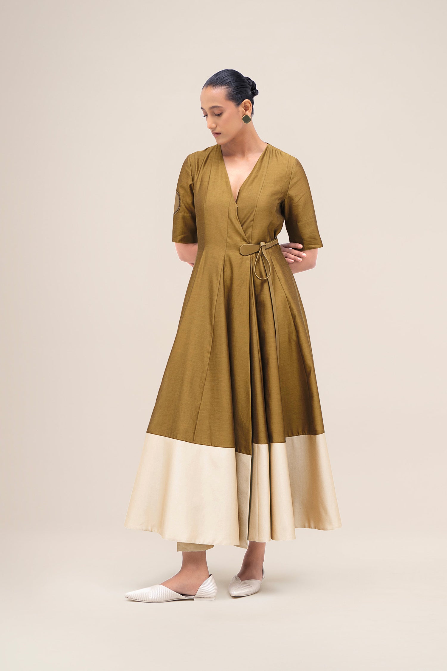  Chanderi Alizeh Dress – Green