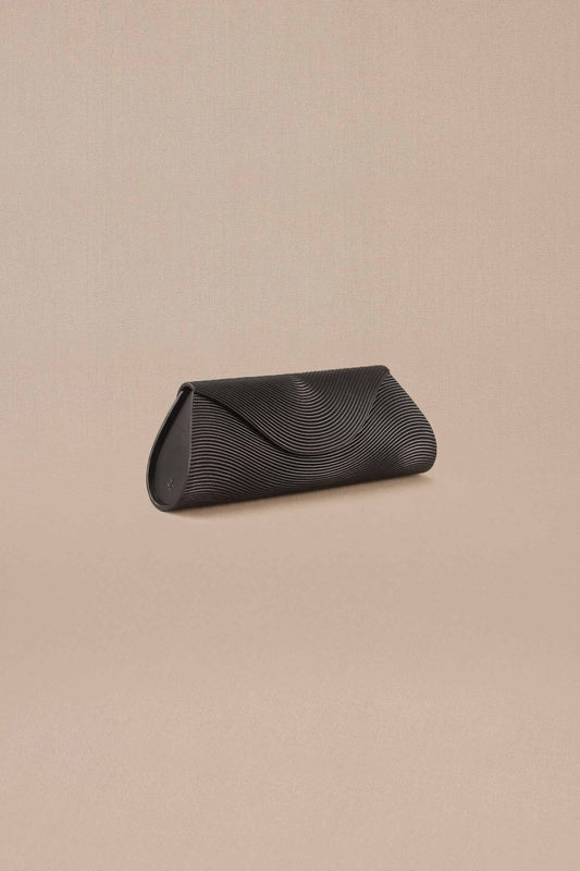 Faux Leather Ida Clutch – Black