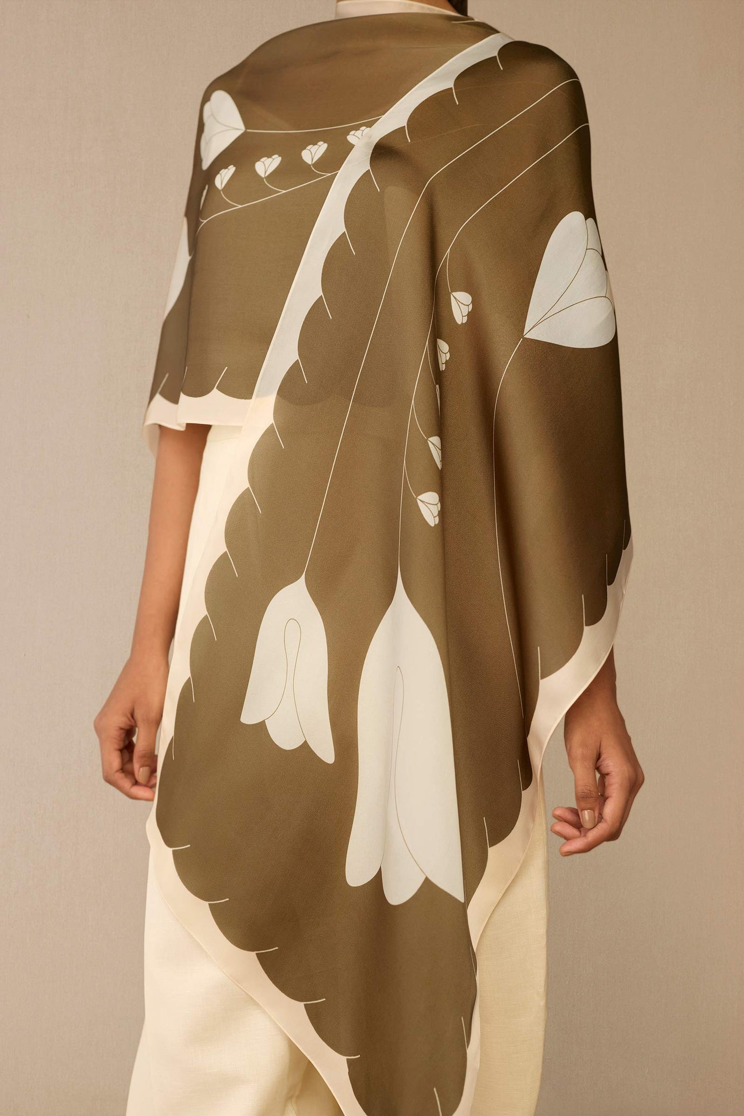  Organza Izela Scarf – Grey