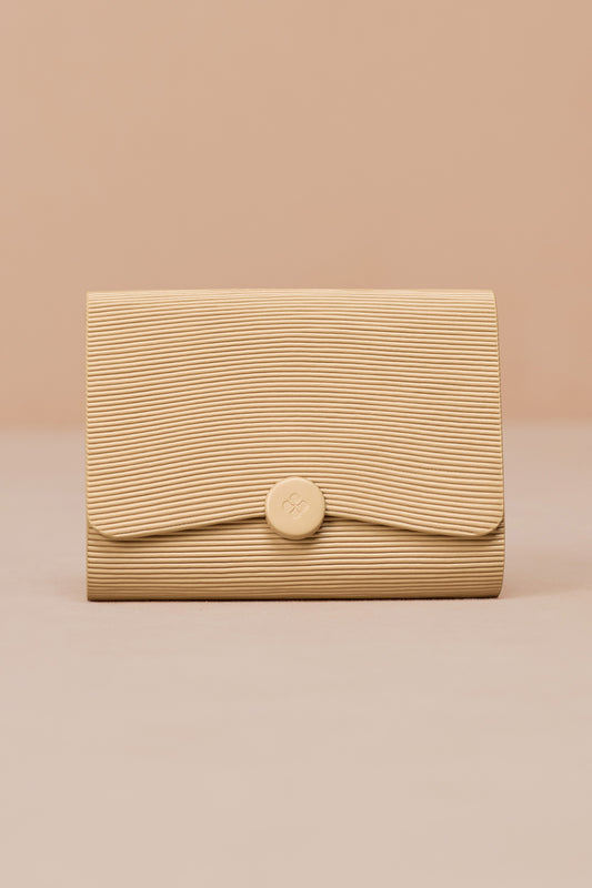 Faux Leather Nevue Sling Bag – Beige