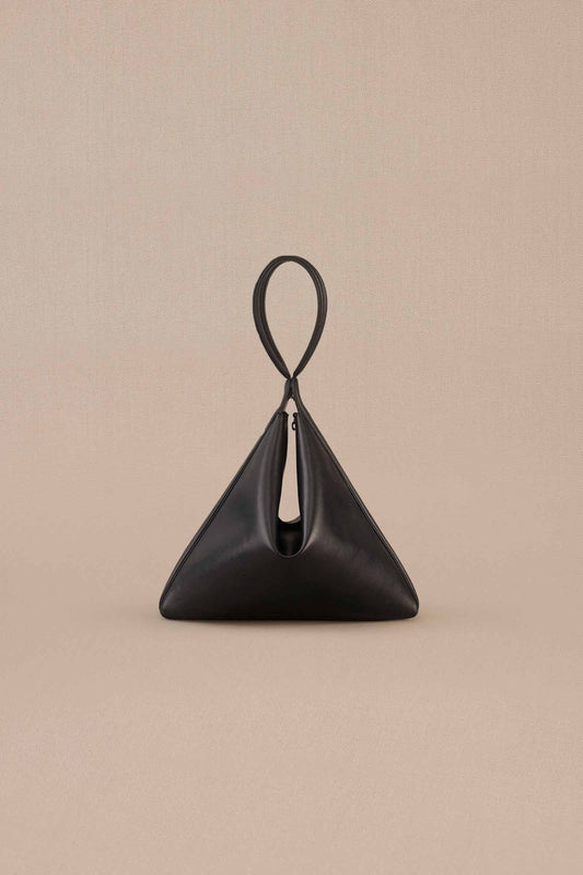 Faux Leather Aqida Bucket Bag – Black
