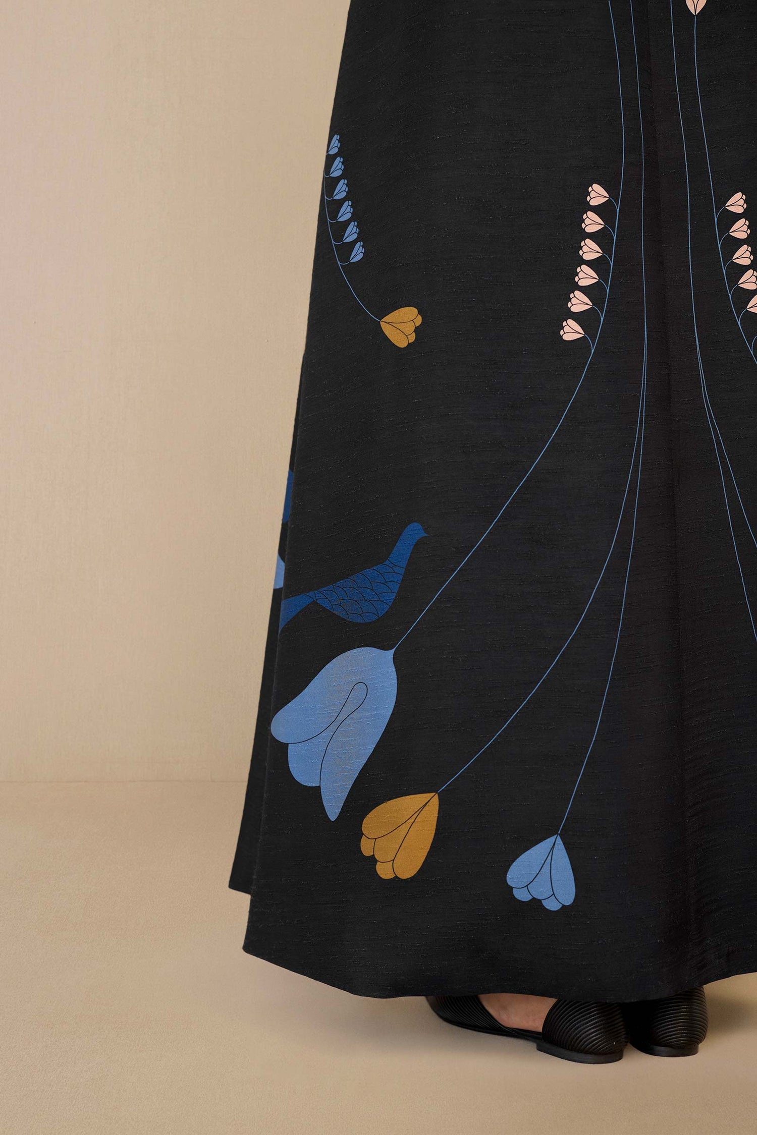  Silk Fiza Jacket Set – Black