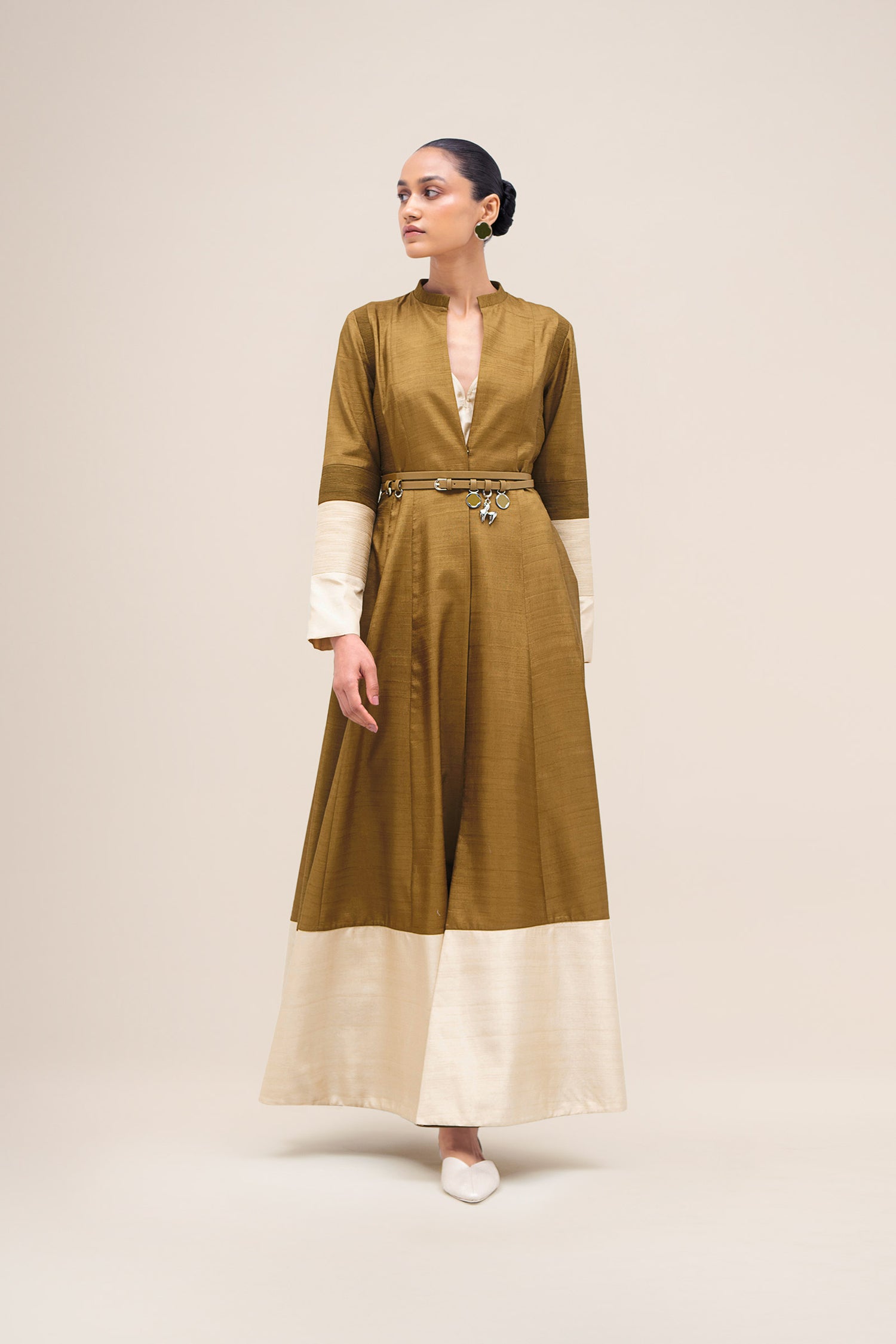  Silk Zahra Abaya Set – Green