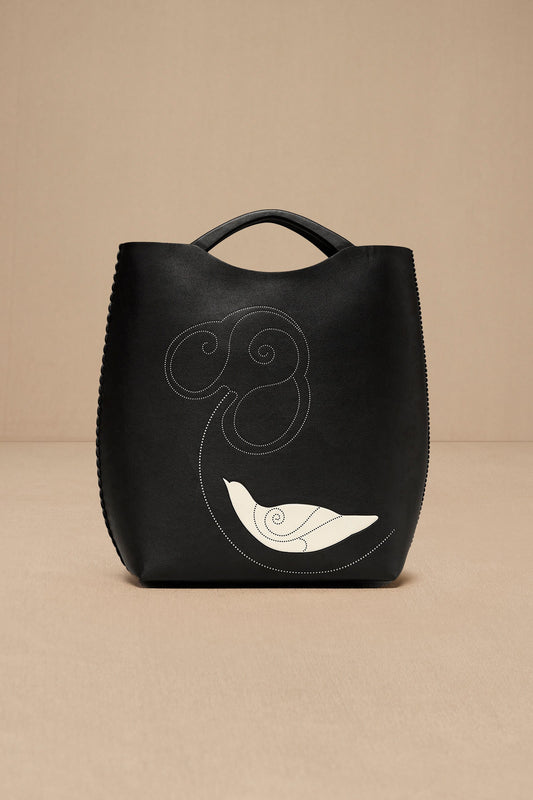 Faux Lether Dilmeet Tote Bag – Black