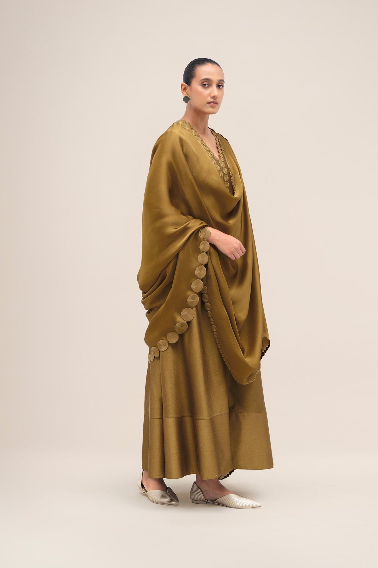  Chanderi Naghma Kurta Set – Green