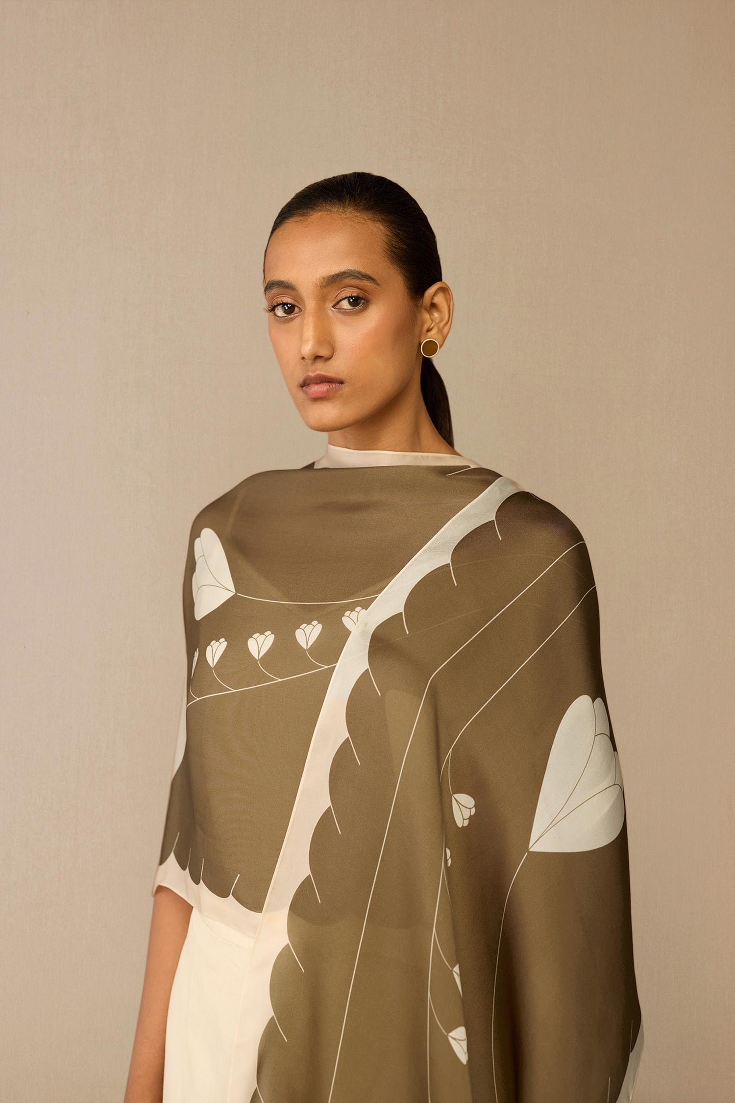  Organza Izela Scarf – Grey