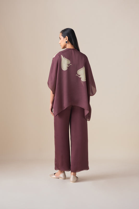 Organza Veya Cape Set – Pink