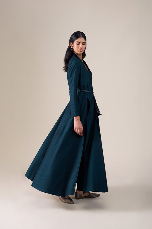 Silk Lev Jacket Set – Dark Smokey