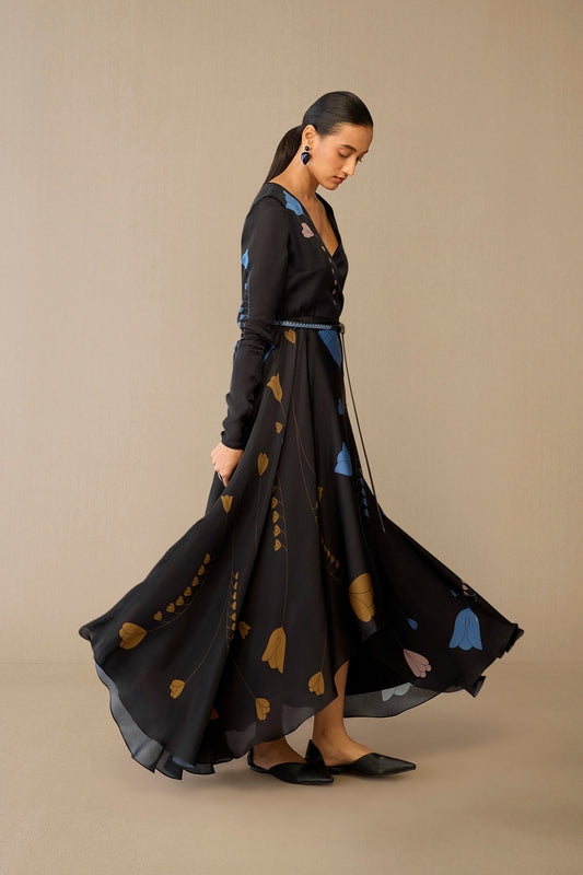 Organza Miraya Dress – Black