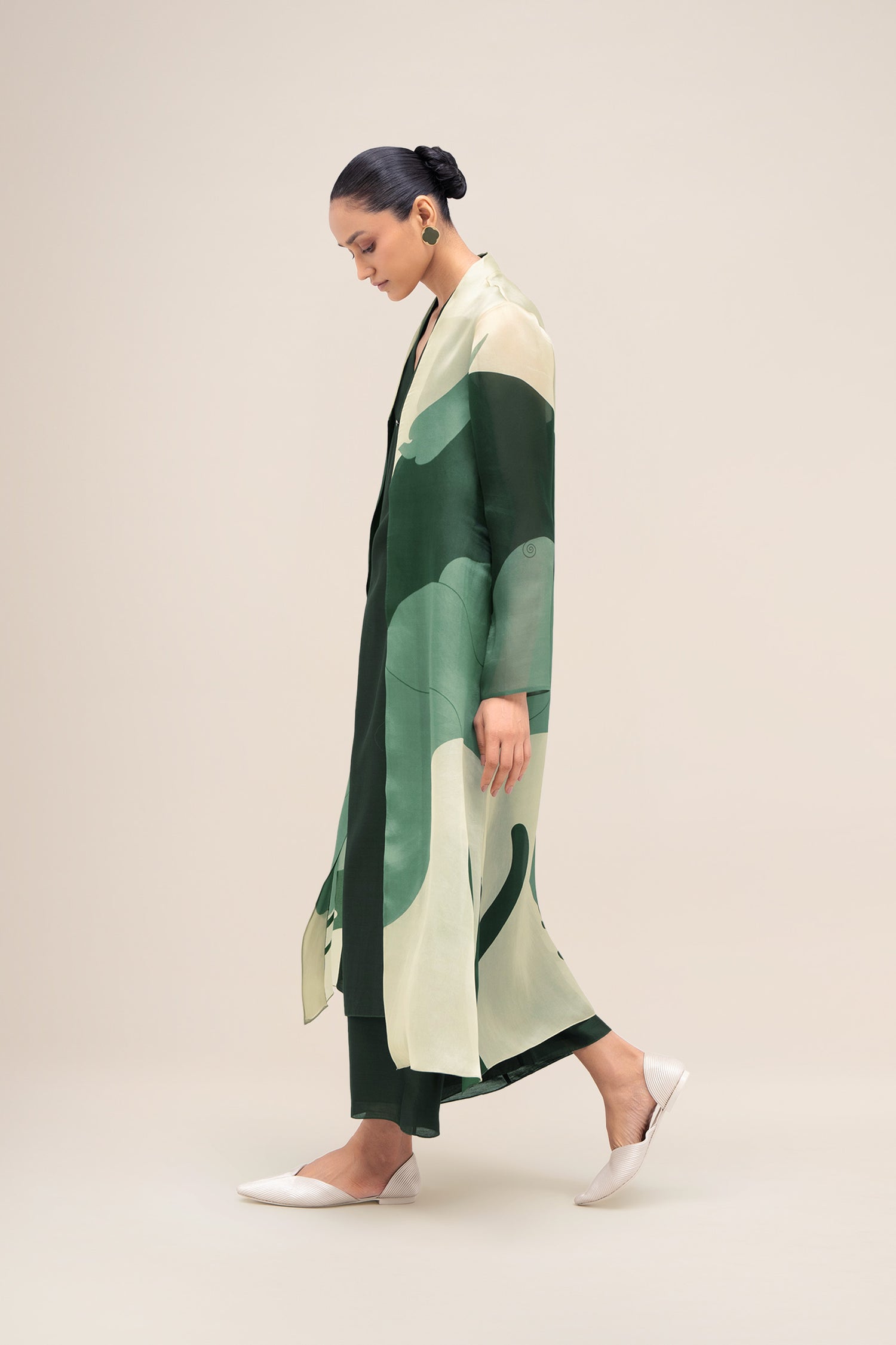  Silk Rinat Jacket Set – Green
