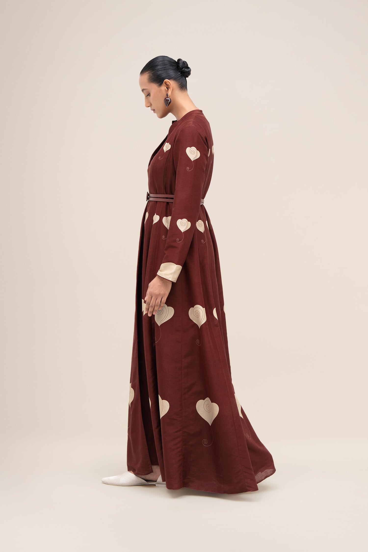  Chanderi Inara Abaya Set – Red