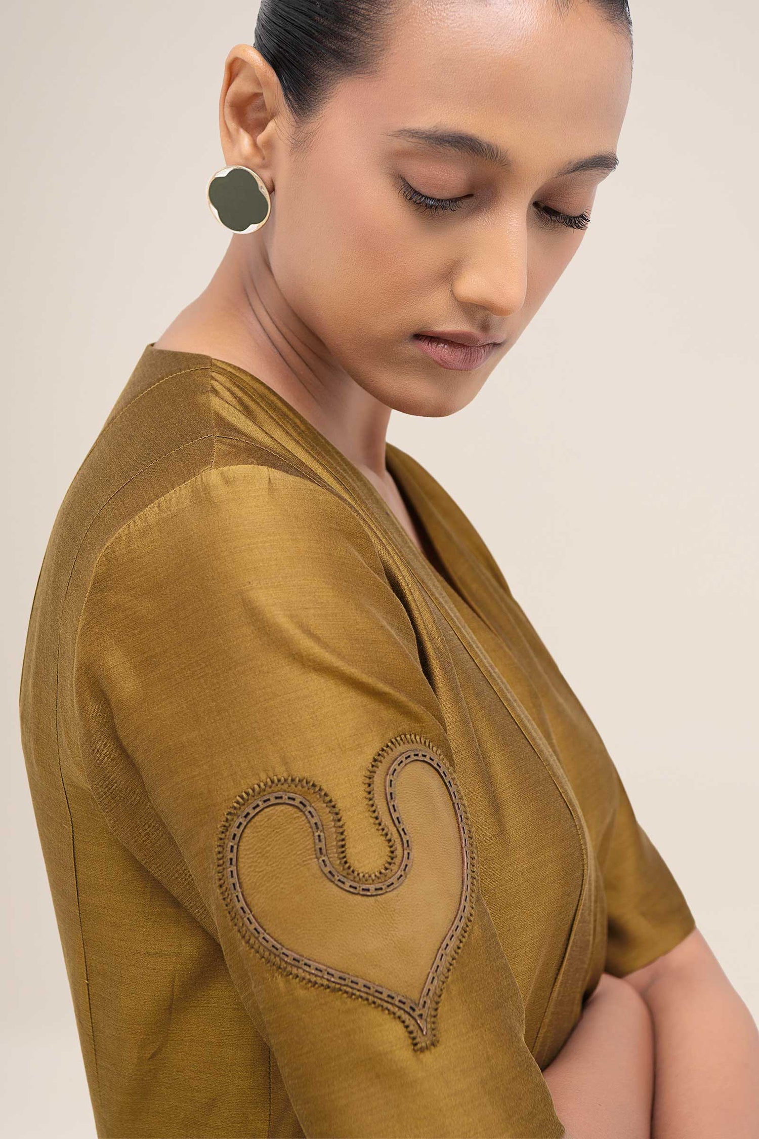  Chanderi Alizeh Dress – Green