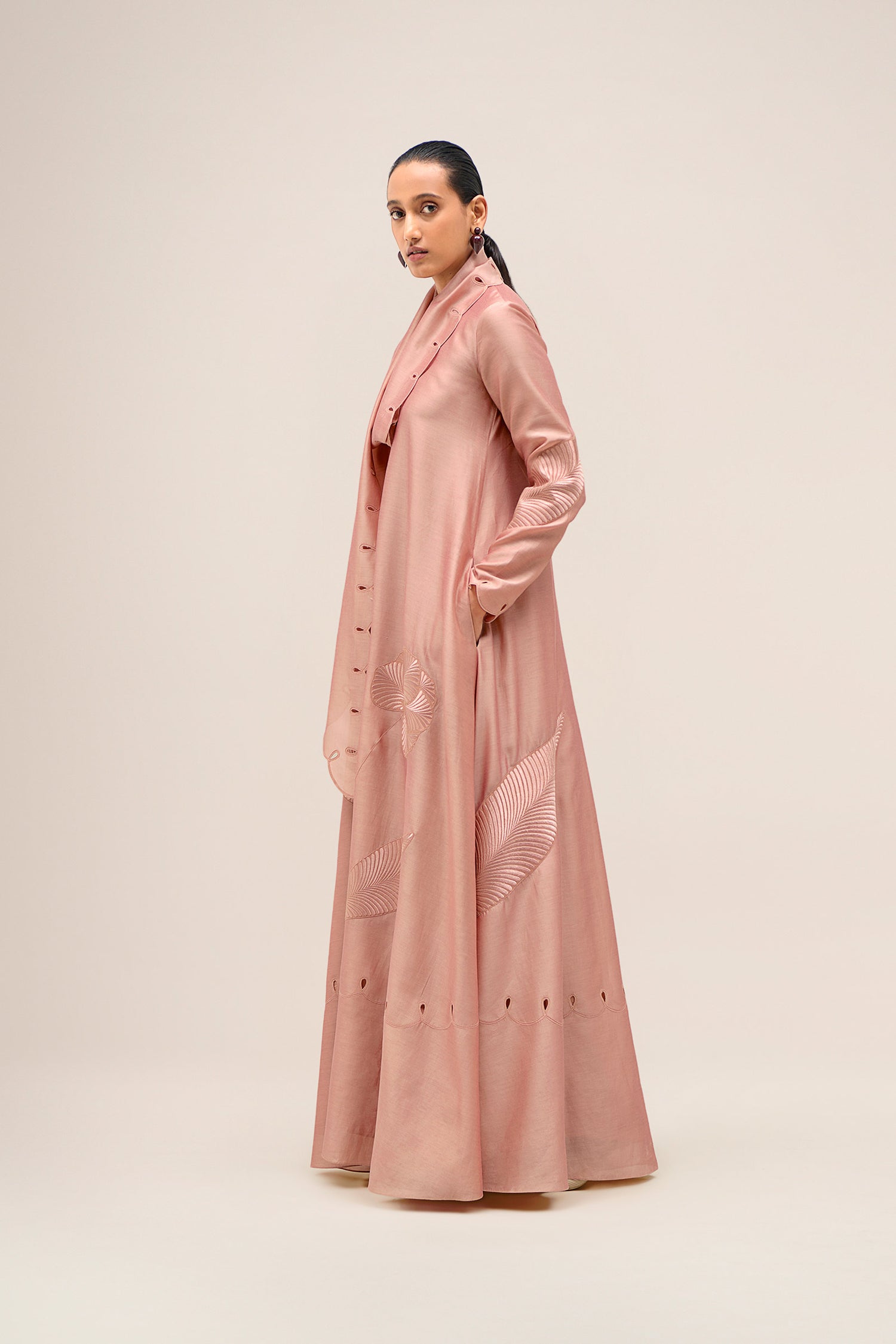  Chanderi Zainat Dress – Green