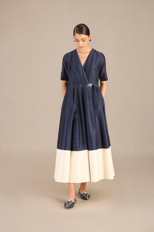 Silk Alizeh Dress – Blue
