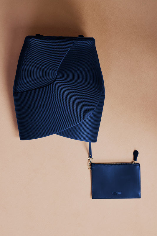 Faux Leather Ilian Shoulder Bag – Blue