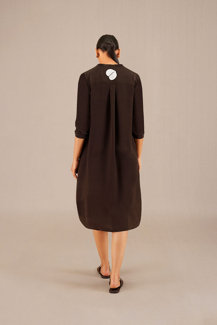 Veeda Dress - Dark Brown 