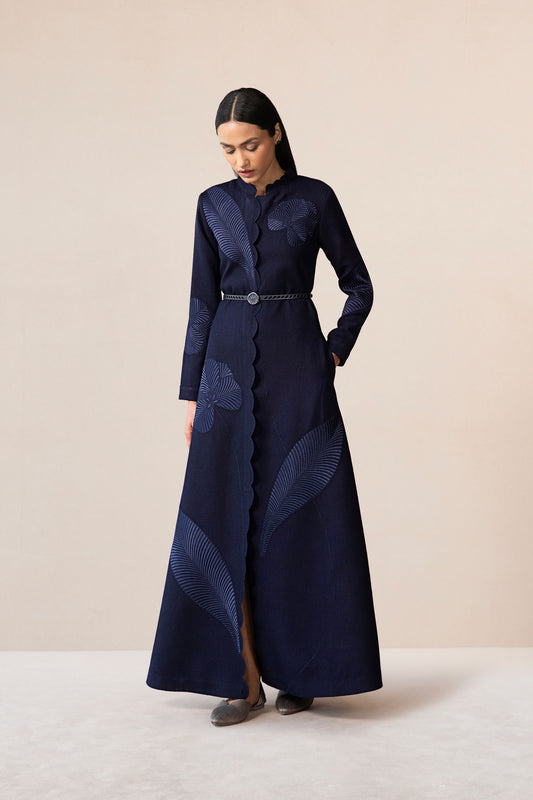 Wool Nahid Jacket Set – Blue