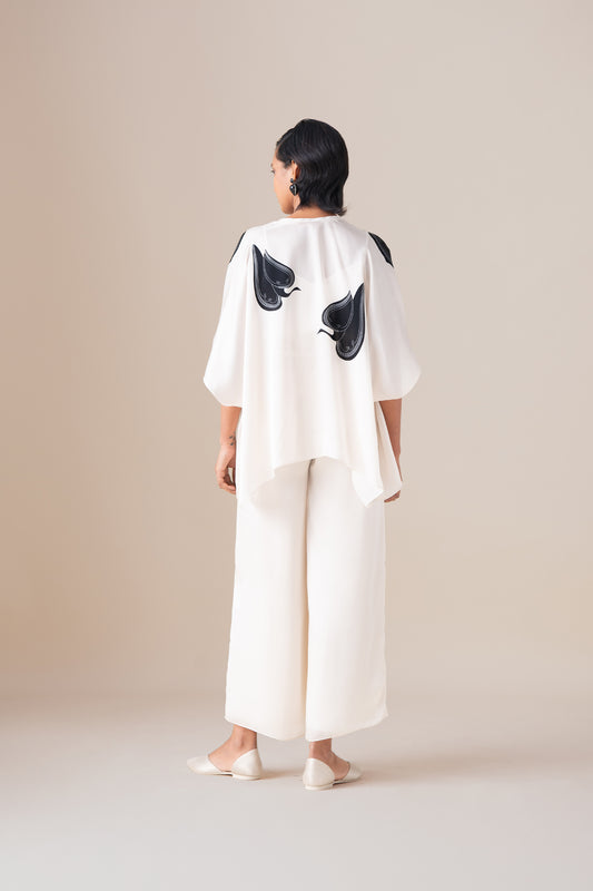 Organza Veya Cape Set – Ivory
