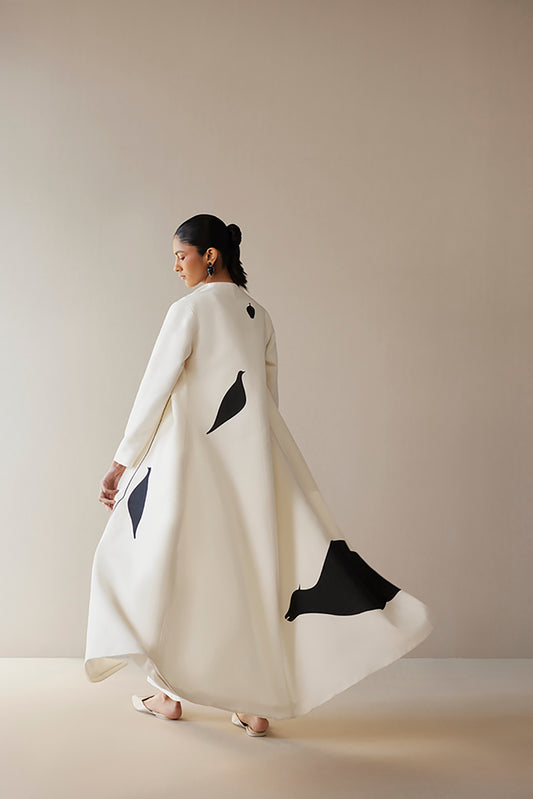 Linen Dilraz Jacket Set – Ivory